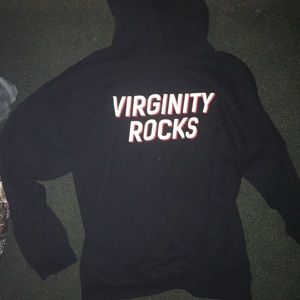 Virginity Rocks Sweatshirt Red and Black